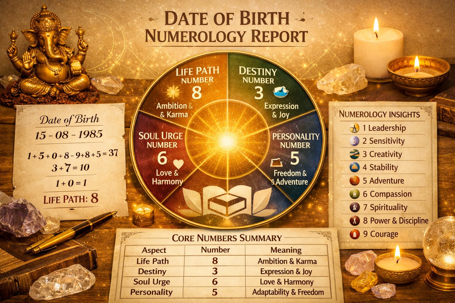 DOB Numerology Full Report